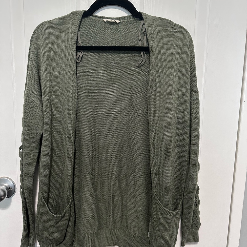 Garage Olive Green Cardigan